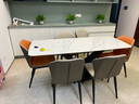 隋巢岩板餐桌极简约现代家用小户型轻奢高端长方形餐桌 隐藏式电磁炉餐桌 1.8m 一桌六椅 实拍图