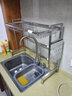 家佰利厨房水槽置物架304不锈钢沥水碗碟架洗碗架篮水池用具收纳架大全 升级款水槽组合2:刀架+筷筒 实拍图