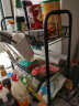 溢彩年华 厨房置物架落地储物架移动收纳小推车蔬菜架子多层零食架1056-BK 晒单实拍图