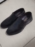 宜驰（EGCHI）皮鞋男士套脚一脚蹬工作正装商务休闲鞋子男 1618-3 黑色 41 实拍图