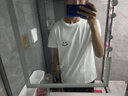 型原力短袖t恤男装纯色短袖夏季港风圆领白色纯棉宽松半袖打底上衣服 笑脸白色 M 实拍图