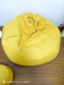 米客米家懒人沙发豆袋家用卧室可躺可睡创意小坐墩单人阳台休闲椅子榻榻米 奶黄色 豪华款（100*120)送脚蹬 实拍图