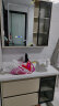 科咪兔奶油风智能浴室柜洗脸盆柜组合陶瓷一体盆卫生间洗漱台洗手池套装 80轻奢智能-陶瓷（透明玻璃） 晒单实拍图
