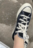 匡威（Converse）1970s男女鞋经典三星标低帮情侣帆布鞋运动休闲板鞋学生鞋多巴胺 162058C 经典低帮黑 35 /3 实拍图