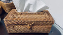 半物生活 抽纸盒创意家用纸巾盒客厅简约手工纸抽盒藤编欧式桌面收纳纸筒  卷边长方形 实拍图