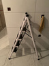 星奇堡梯子家用多功能人字梯折叠梯楼梯凳子小型室内折叠花架梯加厚碳钢 五步加厚多用梯凳【云朵白】 实拍图