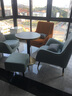 牧席轻奢单人沙发布艺现代简约小户型老虎椅阳台客厅休闲沙发椅靠背椅 2椅+岩板茶几【颜色序号备注】 实拍图