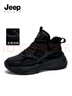 JEEP SPIRIT吉普男鞋加绒老爹鞋保暖运动鞋男皮面休闲鞋子男 0310 石墨黑 43 实拍图
