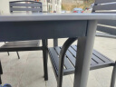 铜强户外桌椅岩板庭院防腐室外休闲餐桌花园露天阳台咖啡厅桌椅组合 160*80一桌六椅(默认巴克椅） 晒单实拍图