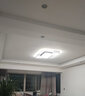 四季沐歌（MICOE）照明LED客厅大灯简约吸顶灯饰餐厅卧室全屋三室两厅灯具套餐中山 180W 35㎡内适用 103CM 三色调光-黑银 实拍图