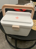 茶花药箱塑料收纳箱家用化妆品收纳盒医药箱手提急救箱药盒首饰盒 双层多格药箱（1个装） 实拍图