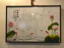 柳莺花燕免打孔电表箱装饰画现代简约客厅餐厅挂画电闸箱配电箱遮挡壁画 锦鲤送福 60X40遮挡50X30表箱 上掀款 实拍图