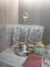 格娜斯威士忌酒杯家用欧式水晶玻璃洋酒杯酒吧创意钻石啤酒杯酒具套装 罗马款290ml 6支装+钻石杯架 实拍图