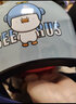 Andes HELMET小孩儿童3c头盔电动车头盔可爱卡通女童夏季防雨女安全帽四季通用 蓝恐龙【3C认证】送耳朵透明短镜 均码 实拍图