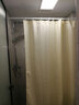 蓓柅酒店卫生间浴帘布纯色提花浴室帘套装洗澡隔断防水帘加厚淋浴挂帘 暖米色 (套装 ) 宽180x高200cm+2.0白杆 实拍图