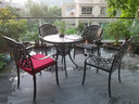 莫 家户外家具铸铝桌椅组合室外庭院桌椅露台桌椅休闲别墅花园阳台 4椅+100cm祥云圆桌 实拍图