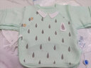 【两件装】人之初新生儿半背衣纯棉和尚服宝宝秋衣上衣初生婴儿衣服春秋夏季 绿色雨点2件装 52cm 实拍图