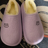 QYCKABY棉拖鞋女士秋冬季踩屎感防水包跟居家保暖毛绒卡通防滑月子棉鞋男 紫色【毛绒保暖】 40-41 适合39-40 实拍图