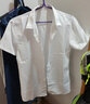 嘉晔【满两件】2019男士商务衬衫短袖职业装纯色工装衬衣休闲衬衫男 D09白【无口袋】 40/XL 实拍图