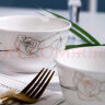 浩雅景德镇陶瓷餐具米饭碗小汤碗金丝玫瑰金钟碗4.5英寸10只装 晒单实拍图