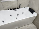 LAISSION【德国】亚克力家用一体无缝独立浴缸恒温冲浪按摩薄边1.3m-1.7米 五件套冲浪按摩浴缸 1.47m 实拍图