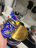 拜杰景泰蓝铜火锅碳电两用纯铜插电加厚多功能火锅铜锅火锅专用锅具 【篮】双龙至尊款 32cm 实拍图