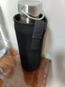 大号带手提保温杯套350-1000ml通用防摔水杯保护套杯袋 黑色大号提绳款 实拍图