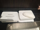 非非猫肥皂盒双层沥水香皂盒洗手池肥皂架卫生间皂托皂碟浴室皂盒 【奶油白】双层沥水设计 加宽面板 实拍图