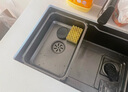JVTO官方厨房水槽洗菜盆一体盆大单槽纳米304不锈钢阶梯洗碗槽洗菜池 80*45D套餐【抽拉龙头+洗杯器+净水】 实拍图