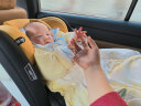 贝婴适德国儿童安全座椅0-12岁汽车用婴儿宝宝360度旋转i-Size认证 金盏黄【175°大躺角】 实拍图
