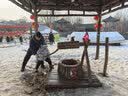 SNOOPY史努比童鞋男童雪地靴冬季保暖中大童棉靴加绒棉鞋2811黑红30 实拍图