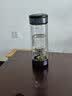 茶之恋彩钛版999纯银茶水分离杯男士高档便携过滤旅行礼物双层泡茶水杯 海波纹-银莲花（彩钛版） 实拍图
