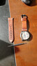 迈刻时（MAIKES）意大利进口小牛皮表带男代用华为天梭浪琴美度精工卡西欧表带真皮 浅棕色+黑扣 22mm 实拍图