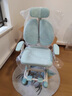 彩虹宝贝 儿童学习椅中小学生家用写字椅可调节手摇升降靠背座椅追背椅 追背椅+升降脚踏-蓝【手摇款】 学习椅6-18岁儿童书桌椅 实拍图