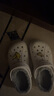 CROCS卡骆驰秋冬新品暖棉洞洞鞋男女秋冬款贝雅暖棉拖鞋|205969 白/浅灰-11H(建议买大一码) 40 (250mm) 实拍图
