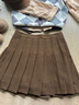 HIPPATIA百褶裙女2025秋季新款高腰显瘦学院风JK半身制服裙大码a字短裙 德芙色 【秋冬款MN001】 M (建议95-105斤) 实拍图