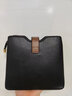 袋鼠魔方新款真皮女包时尚简约皮包中老年女士牛皮单肩软皮撞色斜挎包休闲 5895黑色 实拍图
