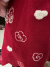 茵曼（INMAN）女童拜年服红色连衣裙中大童中式改良旗袍裙冬季新款新年儿童针织 岩浆红 130 实拍图