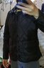 春秋季轻薄款女士新款小棉袄短款纯色翻领薄款外套棉衣女百搭棉服 黑色 2XL 建议90-110斤 实拍图