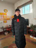 李宁羽绒服男冬季连帽过膝长款加厚东北大衣防风保暖防泼水羽绒外套男 黑色(大logo)连帽可拆卸 2XL 实拍图
