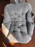 同依坐垫靠背一体办公室久坐屁垫椅子学生座椅垫护腰靠垫汽车坐垫冬季 【牛奶绒】浅灰色 一体式 【52*52cm】加大号 实拍图
