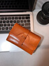 班亚奴（banyanu）2025新款韩版女士钱包女短款简约复古油蜡牛皮搭扣小零钱夹 棕色-防盗刷 实拍图