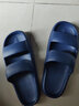 华美健步 ins风凉拖鞋时尚韩版厚底沙滩软底一字拖户外凉拖男款HM2271深蓝44-45码 实拍图
