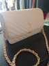 梦特娇（MONTAGUT）2025包包女包牛皮小香风单肩包简约女包斜挎女士包母亲节礼物 白色大号R7512024033 实拍图