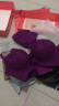 法国KJ无钢圈文胸内衣女性感聚拢调整型加厚少女文胸套装品牌胸罩新款 紫色 80C=36C(配内裤) 晒单实拍图