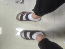 Devo Life的沃软木拖鞋男女同款情侣绒面夏季勃肯鞋一字凉鞋休闲拖鞋2618 深棕反绒牛皮 42 （建议拍小一码） 实拍图