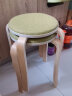 非洲鹰（feizhouying） 凳子家用简约现代省空间高凳子北欧木圆凳子软面小凳子椅子 豆绿 实拍图