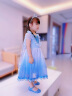 蓓然美（BeiRanMay）爱莎公主裙2025夏艾莎裙子六一儿童服装生日礼物洋气泡泡袖网纱裙 公主裙+披风 110 （建议身高95-104CM) 实拍图