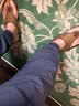 尊尼威龙人字拖男夏季真皮外穿拖鞋男沙滩鞋男夹脚凉鞋男 卡其色 41 实拍图