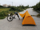 NatureHike超轻户外单人骑行铝杆帐篷 硅胶面料防水 防风防雨露营专业帐篷 双人 20D硅胶-橙色 实拍图